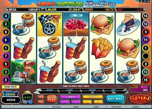Mega Moolah 5 Reel Drive screenshot