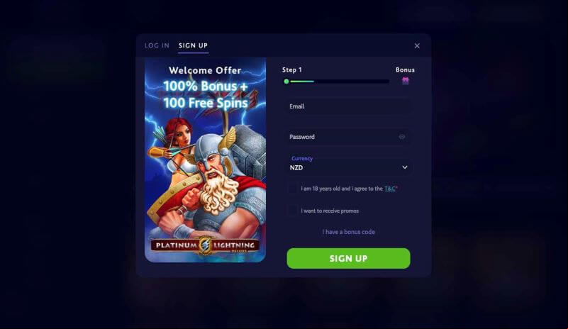 7Bit sign up