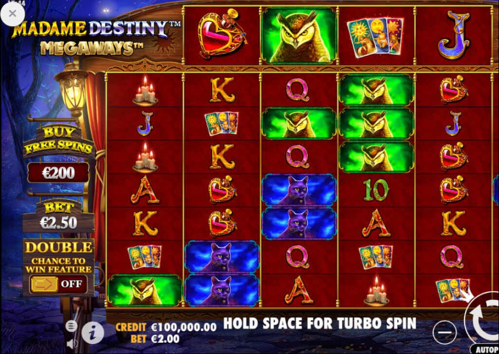 Madame Destiny Megaways screenshot